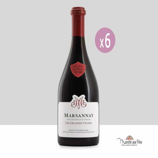 Lot de 6 - Marsannay Grandes Vignes 2020, Château de Marsannay